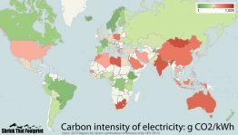 Carbon intensity of electricity. Source: Shrink That Footprint. 
