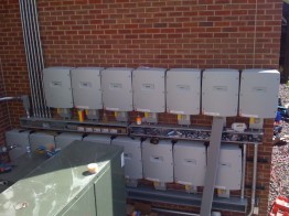 Example 1: These inverters (U.S. version) will have a reduced output over time because they are installed too close together.