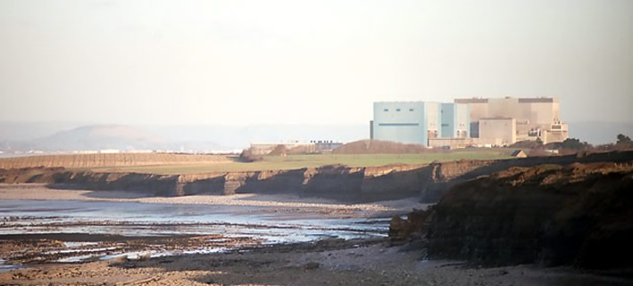 Westliches Ende des Hinkley Point Atomkraftwerks.