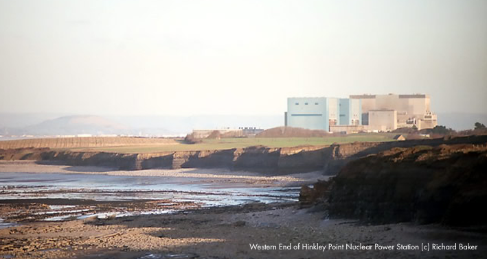 Westliches Ende des Hinkley Point Atomkraftwerks.