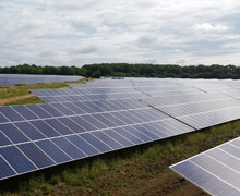 The Glebe/Odell Solar Farm near Wellingborough in the UK
