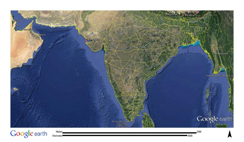 Der Standort der PV-Anlage: Indien, 100 Meter vom Meer entfernt