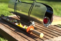 Zero-emission cooking with the SunStofey GoSun solar cooker.