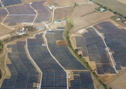 The solar power plants in Montalto di Castro, Italy