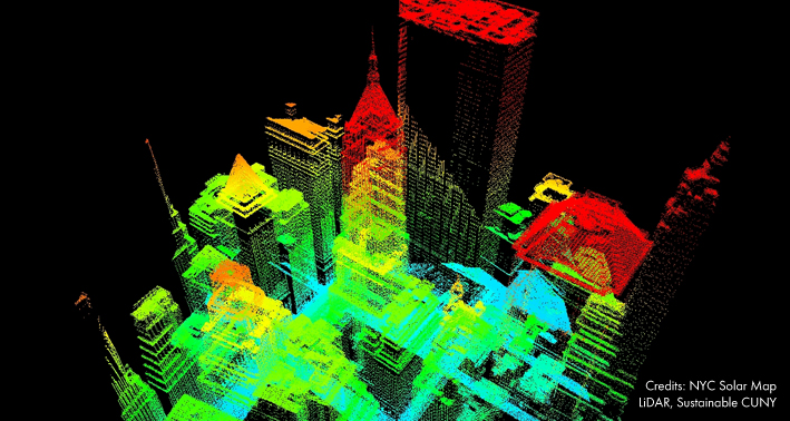 NYC Solar Map LiDAR, Sustainable CUNY